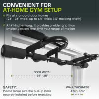 Barre de traction de porte pour usage domestique Portable largeur réglable en acier robuste musculation et musculation