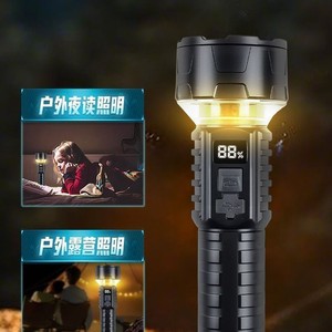 Multifunctional Outdoor Camping <b>Flashlight</b> <b>Rechargeable</b> Led Warm White Light With Dimmer For Night Reading And Camping - Product Image 1