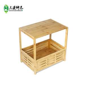 Cross-border <b>bamboo</b> woven coffee <b>table</b>, home furnishing, bedroom, living room, storage shelf, side <b>table</b>, multi-purpose storage - Product Image 1