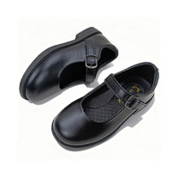 Chaussures en gros pour filles – Nouveauté été : Escarpins de princesse en cuir noir antidérapants avec doublure en microfibre, idéals pour le campus des petites filles