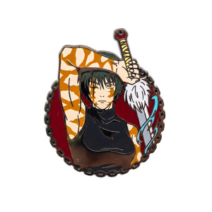 Épinglette en émail circulaire JJK <span class=keywords><strong>Maki</strong></span> <span class=keywords><strong>Zenin</strong></span>, broche en métal de haute qualité pour personnage d'anime, pour la décoration des vêtements et des sacs à dos - Product Image 1