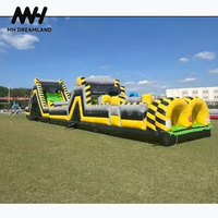 Parcours d'obstacles gonflable interactif, parcours d'obstacles gonflable, aire de jeux gonflable commerciale, jeu de défis pour adultes