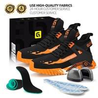 Chaussures de Sécurité GUYISA pour Hommes, Robustes, Respirantes avec Tige en Maille, Anti-Écrasement et Anti-Perforation, Bout en Acier, Bottes de Travail d'Extérieur