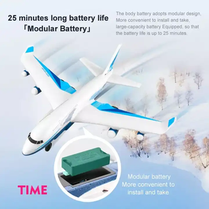 Avión Planeador Eléctrico con Control Remoto G2 2.4G, Modelo de Avión de Ala Fija de 2 Canales, Avión RC de Espuma Anticaídas con Luz LED - Product Image 4