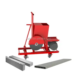 Sawing machine for cutting prestressed concrete beams and hollow core slabs