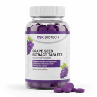 Extrait de Pépins de Raisin OPC 95% Antioxydant Comprimés 100-300mg 60/90 Unités Soutient la Santé de la Peau OEM ODM Marque Privée Contrat