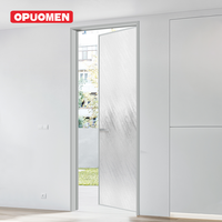 Pintu Kamar Mandi Kaca Desain Modern, Pintu Shower Aluminium & Kaca Tempered untuk Vila Apartemen, Permukaan Finishing untuk Hotel