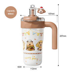 Termo al vacío de bebida doble de acero inoxidable 316 de gran capacidad flor de cerezo Panda Dile Bell diseño clásico para agua al aire libre - Product Image 2