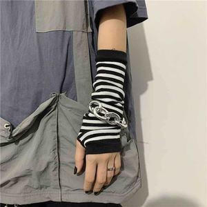 Custom Warmer Knitted Polyester/Cotton Durable Multifunctional Long <b>Fingerless</b> Elbow Mittens Fashion Women's <b>Gloves</b> Daily Casual - Product Image 6