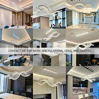 Lustre LED moderne et créatif en cristal ondulé, éclairage suspendu pour salle à manger, îlot de cuisine, bar, maison, hôtel, décoration artistique commerciale