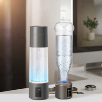 2025 nouvelle bouteille d'eau portative d'hydrogène de conception 270ML avec 6000PPB 5/10MINS affichage de l'heure d'affichage d'affichage d'affichage à cristaux liquides d'alimentation d'USB pour l'usage extérieur de ménage