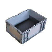 Caisse de stockage logistique Euro, bac de manutention recyclable, grande caisse en plastique empilable et solide