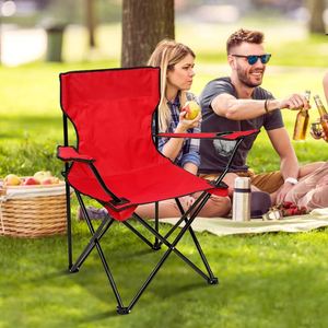 Chaises pliantes portables pour adultes avec sac de transport et porte-gobelet, design compact pour camping, plage et pique-niques - Product Image 4