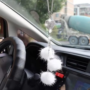 Fashion Car View Mirror Hanging Pendant Auto Home Decor Lucky Vehicle Ornament Mini Car <b>Accessory</b> <b>Interior</b> Hanging for Girls - Product Image 3