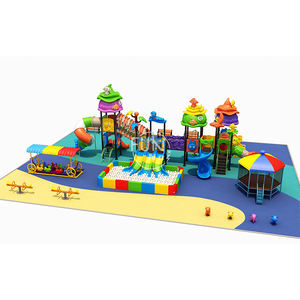 Nouvelle arrivée Grande chaise à bascule moderne en plastique Équipement de toboggan combiné Aire de jeux extérieure pour enfants - Product Image 1