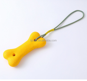 Jouet à mâcher pour chien en forme d'os 24CM, design amusant de dessin animé, en mousse EVA écologique, jouet anti-ennui pour animaux de compagnie avec corde - Product Image 4