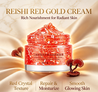 Crème de nuit hydratante anti-âge et éclaircissante au sang de dragon et aux champignons Reishi, 50g, gelée cristalline rouge, pour la réparation de la peau (OEM/ODM)