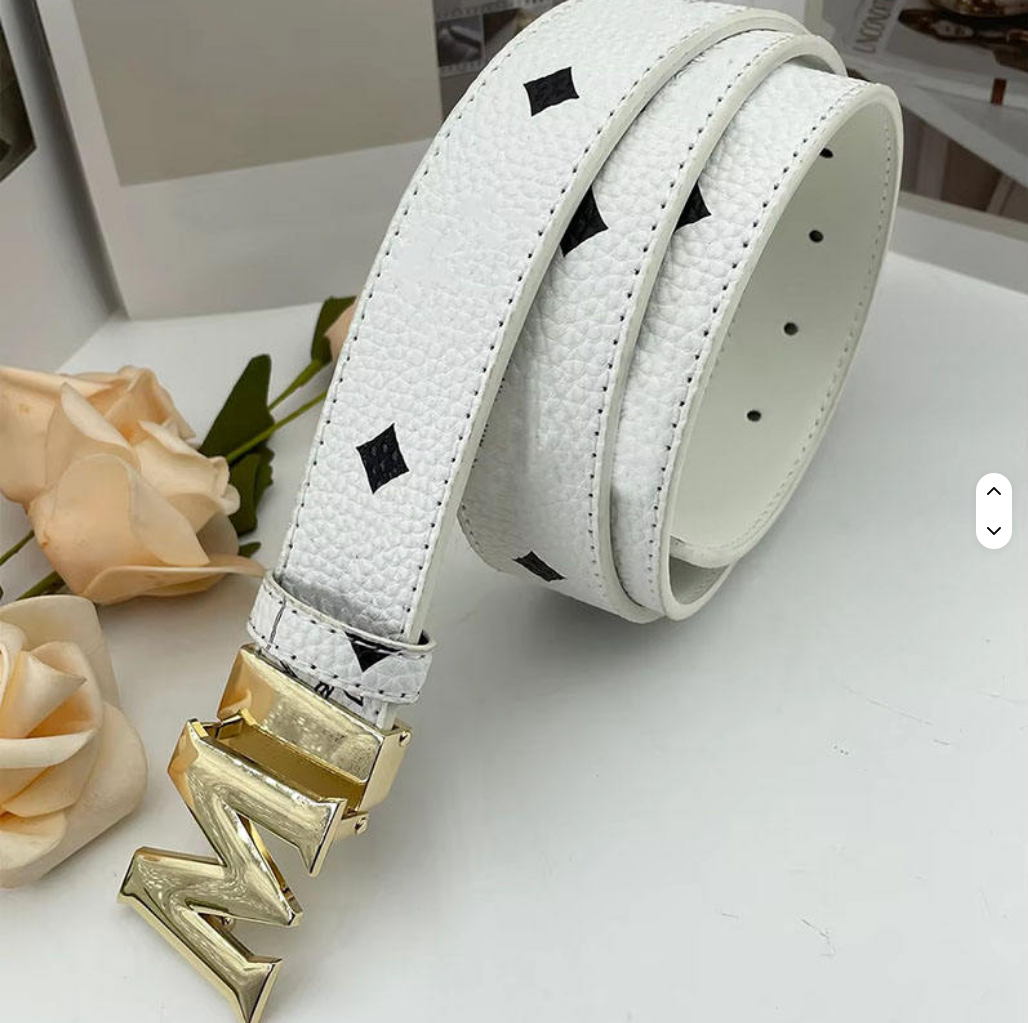 white designer belts men's