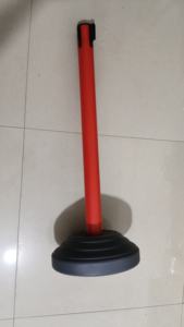 Peso ligero lleno de agua base redonda cinturón retráctil puntal de control de multitudes de plástico - Product Image 4