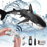 Jouet Requin Télécommandé EPT en Gros, Échelle 1:18, Rechargeable, 2,4 GHz, avec Pulvérisation d'Eau et Lumières, pour Piscine