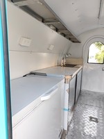 Camion de restauration extérieur en acier inoxydable pour pizzas, barbecues, hot-dogs et fast-food