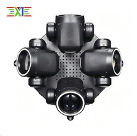 Projecteur de scène LED RGBW 150W à quatre têtes avec stroboscope DMX512 20Hz et contrôle sonore pour fêtes et événements disco