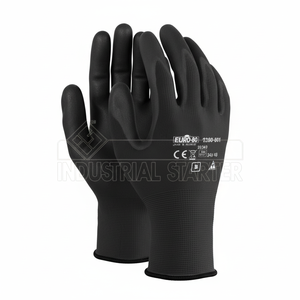 ถุงมือนิรภัยสีดำ PU - Product Image 1