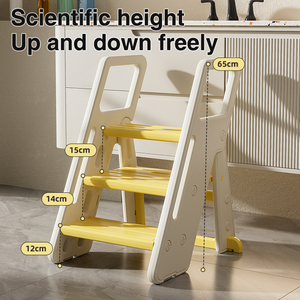 Escalera antideslizante para bebé, ayudante de baño, inodoro para niños, ayudante de aprendizaje debajo del fregadero, taburete con asas de seguridad - Product Image 4