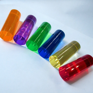 LED <b>Lighting</b> Colored Cast Acrylic Rod for <b>Rainbow</b> Wall 19mm/20mm Diameter Various Lengths Excellent Transparency - Product Image 1
