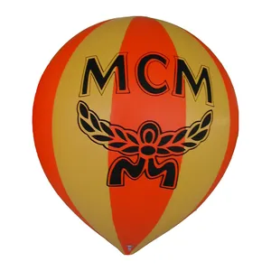 批发5-12英尺空中漂浮聚氯乙烯充气球氦气球，用于户外广告，带标志和发光二极管灯