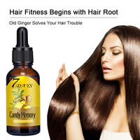 Sérum de repousse des cheveux au gingembre en 7 jours, extrait naturel à base de plantes, réparation des cheveux abîmés, logo personnalisé en gros, directement de l'usine