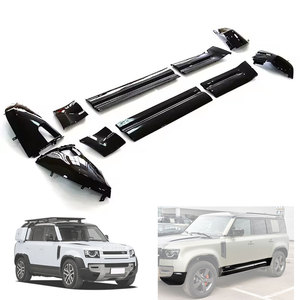 Kit de carrosserie édition noire pour Land Rover Defender 90 110 - Jupes latérales de porte et panneaux latéraux de véhicule - Product Image 1