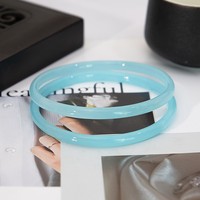 Bracelet en jade coloré et simple, en verre, tendance estivale chinoise pour femmes et jeunes filles