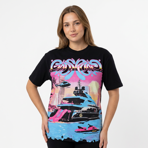 T-shirt en coton 100% de haute qualité, de marque de luxe, pour hommes, mode streetwear, impression graphique personnalisée, surdimensionné, tricoté, 240g - Product Image 4