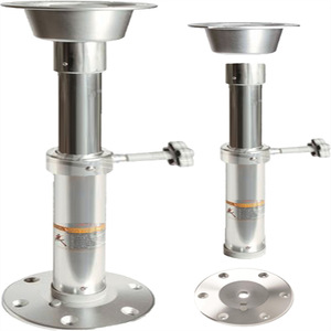 Aluminum Boat <b>Table</b> <b>Leg</b> 500-700Mm <b>Adjustable</b> Height With Base Plate For Marine Use - Product Image 1