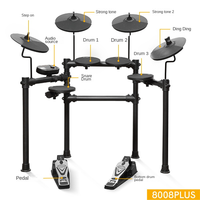 Batterie électronique à prix réduit, métronome professionnel, percussion, 4 pieds, batterie électronique