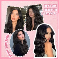 Extensions de cheveux humains Remy indiens invisibles en forme de U, toupet, 100% machine, double trame, mélange sans couture, super double trame