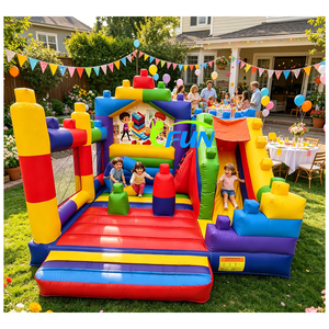 Château gonflable robuste blanc avec fosse à balles en bâche PVC <span class=keywords><strong>pour</strong></span> <span class=keywords><strong>location</strong></span> de fêtes en extérieur - Product Image 6