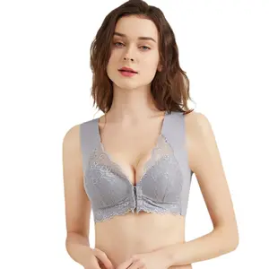 Cross-border European and American Amazon independent station Xi Yin popular lace wireless bra front buckle vest underwear