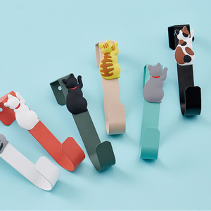 Ganchos de pared metálicos con diseño de gato, de acero laminado en frío, sin clavos, para almacenamiento en baño y cocina, capacidad de carga de 1-3 kg - Product Image 4