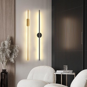 Unique Modern Linear <b>Wall</b> Lamp Stainless Steel Long Strip <b>Light</b> For Living Room Bedroom Background Lighting - Product Image 3
