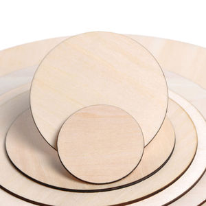 Tấm Gỗ Mỏng Tròn Tự Nhiên Tùy Chỉnh Tấm ĐĨA GỖ Trống Chưa Hoàn Thiện Để Tự Làm Đồ Thủ Công Cắt Laser Nghệ Thuật - Product Image 4