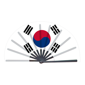 Abanicos Plegables de Bambú con la Bandera de Corea del Sur al por Mayor, Abanico de Mano para Carnaval, Boda, Festival, Fiesta, Agencia de Viajes - Product Image 5