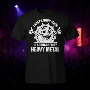 Camiseta de heavy metal Good Mood de hoy, diseño retro vintage, ajuste unisex - Product Image 3