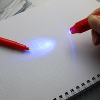 Stylo à encre invisible pour jeu de fête personnalisé, stylo marqueur UV invisible avec lumière UV intégrée