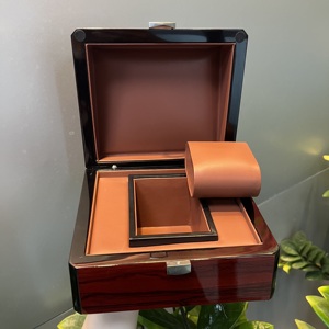 กล่องนาฬิกาไม้ปรับแต่งได้ บรรจุภัณฑ์สีดำ กล่องโชว์สินค้าพรีเมียมที่ยั่งยืน กล่องเก็บนาฬิกาที่เป็นมิตรกับสิ่งแวดล้อม - Product Image 1