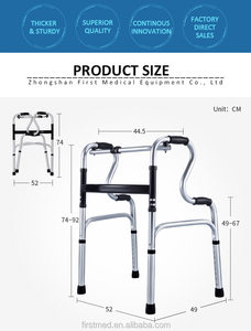 Folding Mobility Aluminum <strong>Frame</strong> <strong>Walker</strong> Walking Aids for Adults - Product Image 5