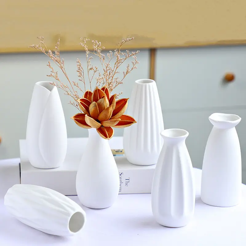 Florero de cerámica para decoración del hogar, florero moderno, barato, venta al por mayor