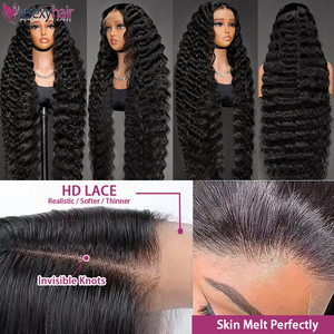 Perruques Lace Front HD 13x6 en Cheveux Humains – Fournisseurs de Perruques Brésiliennes 100% Naturelles en Gros – Perruque Frontale HD à Ondulations Profondes en Cheveux Bruts - Product Image 4