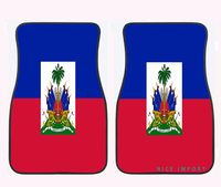 Tapis de sol de voiture avec drapeau de la Martinique, tapis de sol de voiture antidérapants, accessoires automobiles universels